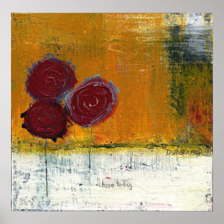 Red Blommigt Bouquet Art Print av Dan Robertson Poster