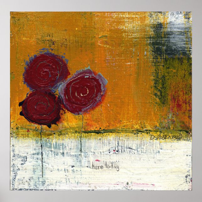 Red Blommigt Bouquet Art Print av Dan Robertson Poster (Framsidan)