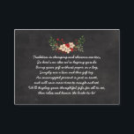 Red Blommigt Chalkboard No wrap into möhippa Tilläggskort<br><div class="desc">Jag kärlek den här idén! En "ingen träff"-dusch elaken gästerna tar med sina gåvor oförpackade och sedan visningarna i värdinna på bord med märkre eller klistermärken. Det sparar tid och pengar! Anpassningsbar färg tillgänglig på begäran (kontakta formgivaren).</div>