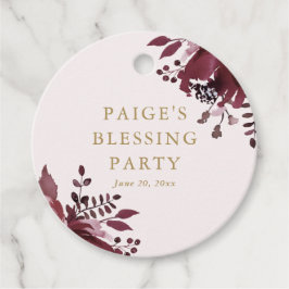 Red Blommigt Christian Mor Blating Gåvor Etiketter