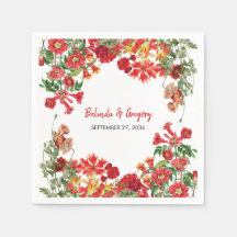 Red Blommigt Garden Botanical Flowers Bröllop