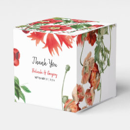 Red Blommigt Garden Botanical Flowers Bröllop Presentaskar