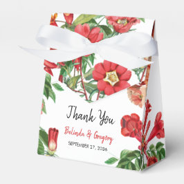 Red Blommigt Garden Botanical Flowers Bröllop Presentaskar
