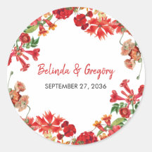 Red Blommigt Garden Botanical Flowers Bröllop