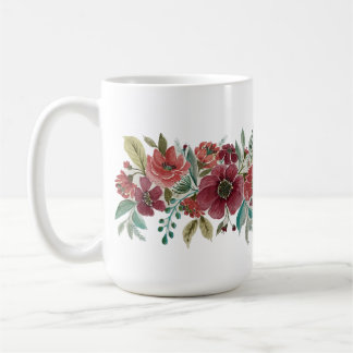 Red Blommigt Mugg