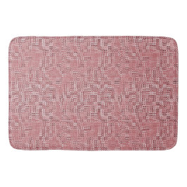 Red Blommigt Panel Bath Mat Badrumsmatta