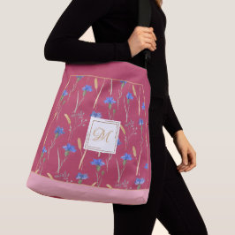 Red Blommigt Wildsphere Customized Monogram Axelväska