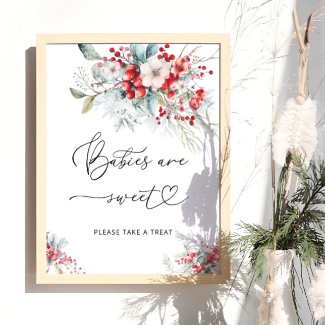 Red Blommigt Winter Spädbarn är Sweet Poster (Skapare uppladdad)