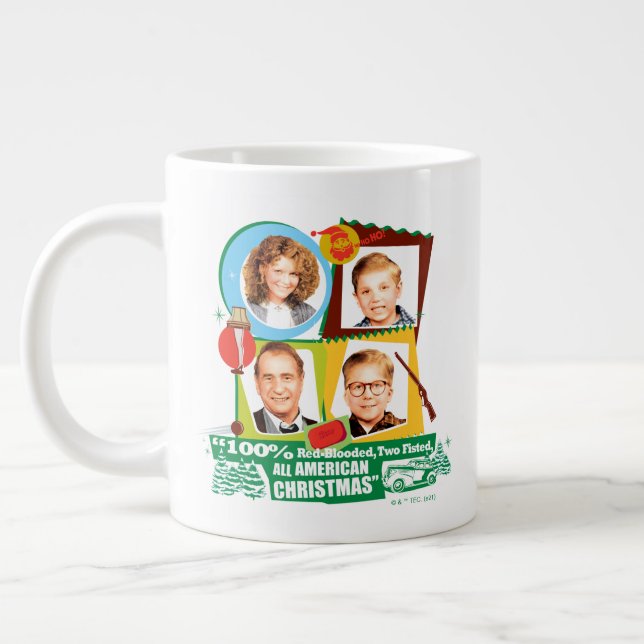 Red-Blooded, Two Fisted, All American Christmas Jumbo Mugg (Vänster)