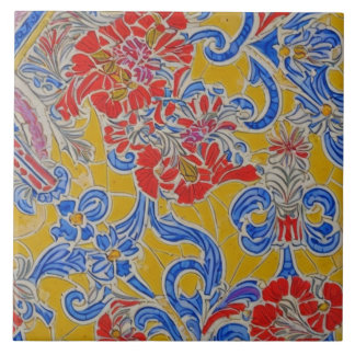 Red Bloom Ceramic Tile Kakelplatta