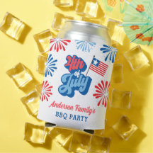 Red & Blue 4:e juli Fireworks Retro BBQ Party