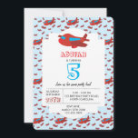 Red Blue Airplan Mönster Kids Boys Girls Birthday Inbjudningar<br><div class="desc">Ett sött,  rött och blått flygplan mönster med ljusblå bakgrund färg och skräddarsytt namn i mitten. Utformning av perfekten för pojkar eller flickor som flyger med kärlek flygplan,  flyg,  flygplan eller flyg. Idealiska barns födelsedagsfest inbjudan. Matchande party-decor kan visas i den här designens samling.</div>