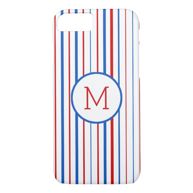 Red Blue and White American Rand Case-Mate iPhone Skal (Baksida)