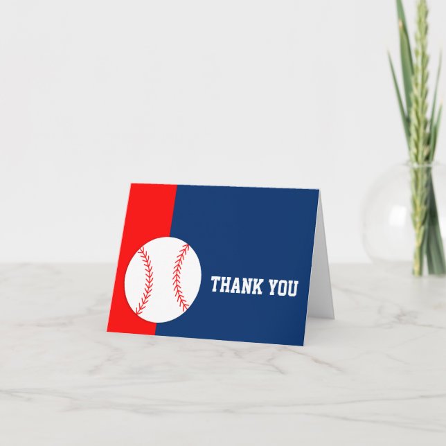Red Blue Baseball Tack Kort (Framsida)