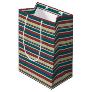 Red Blue Beige Deckcourt Rand Medium Gift Bag