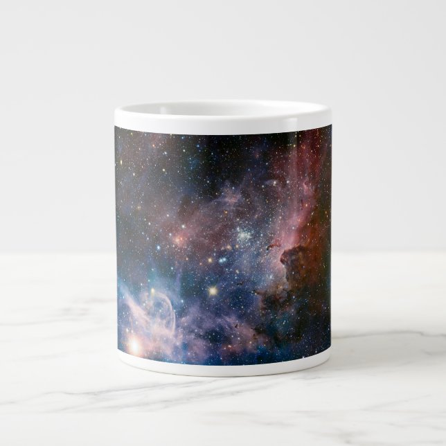 Red & Blue Carina Nebula Hubble Telescope Jumbo Mugg (Framsidan)