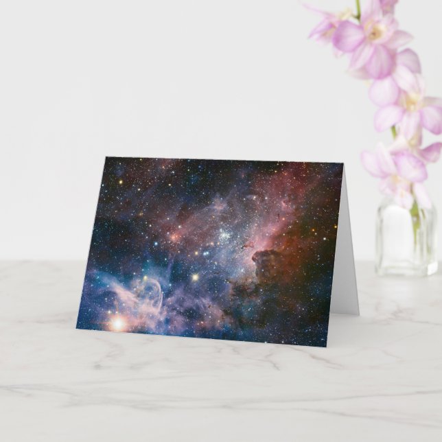 Red & Blue Carina Nebula Hubble Telescope Kort (Orkide)