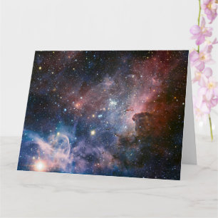 Red & Blue Carina Nebula Hubble Telescope Kort