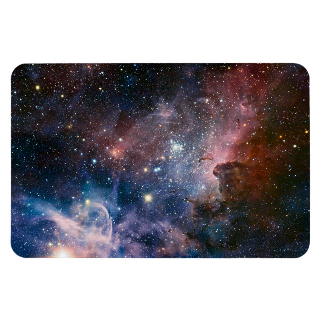 Red & Blue Carina Nebula Hubble Telescope Magnet (Horisontell)