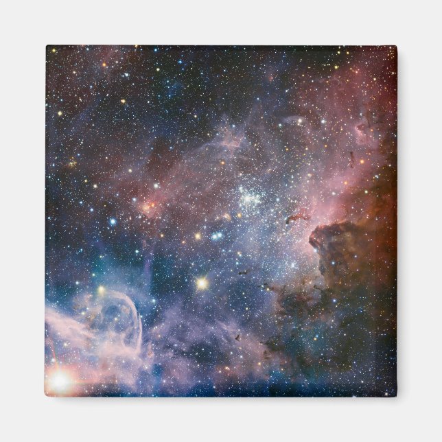 Red & Blue Carina Nebula Hubble Telescope Magnet (Framsidan)