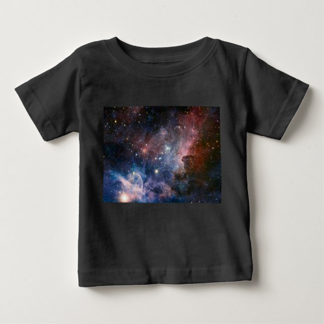 Red & Blue Carina Nebula Hubble Telescope T Shirt (Framsida)