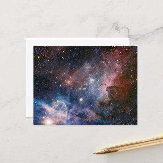 Red & Blue Carina Nebula Hubble Telescope Vykort