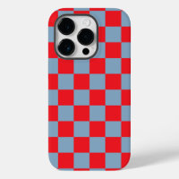 Red Blue Checkered Gingham Mönster