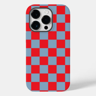 Red Blue Checkered Gingham Mönster