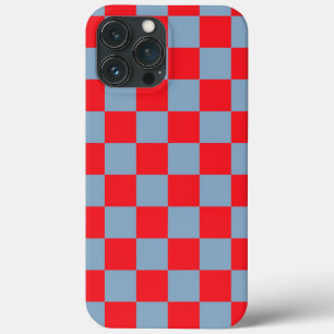 Red Blue Checkered Gingham Mönster