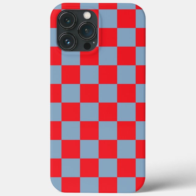 Red Blue Checkered Gingham Mönster (Baksida)