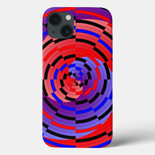 Red & Blue Counter Spiral av Kenneth Yoncich (Baksida)