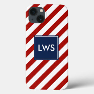 Red Blue Diagonal Rand Monogram