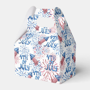Red Blue Fireworks Firecracker 4:e juli Presentaskar
