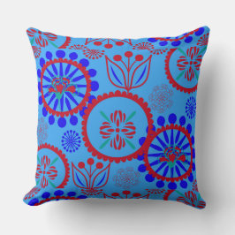 Red Blue Florah Kudde