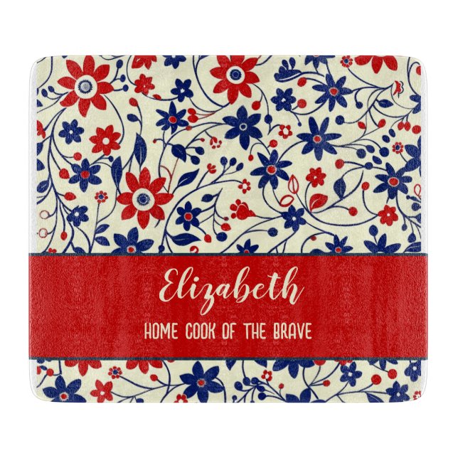 Red Blue Folk Art Kitchenware (Framsidan)