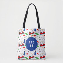 Red Blue & Grönt Golf Monogram