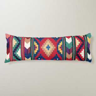 Red Blue Grönt Gult White Oriental Kilim Matta Kroppskudde