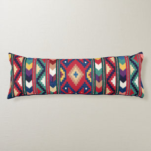Red Blue Grönt Gult White Oriental Kilim Matta Kroppskudde