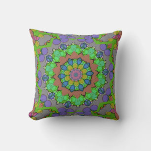 Red Blue Grönt jul Kaleidoscope Pillow Kudde