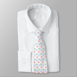 Red, Blue & Grönt Snöflingor Galore Tie Slips