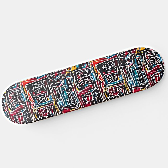 Red Blue Gult Graffiti Skateboard (Skapare uppladdad)