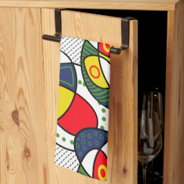 Red Blue Gult Grönt Beach Boll Kökshandduk