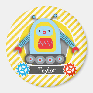 Red, Blue, & Gult Robot; White Rand Magnet