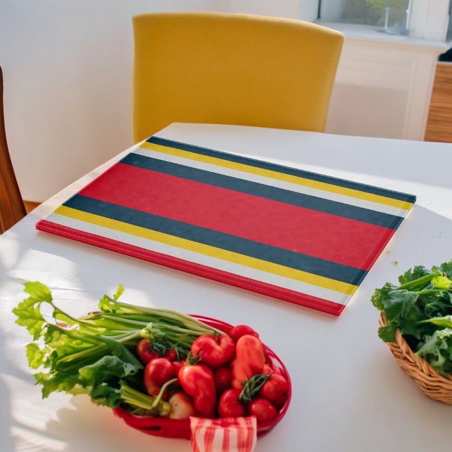 Red Blue Gult Uniform Rand (Chopping Board)