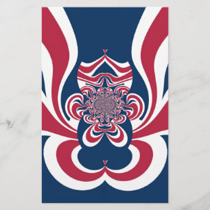 Red Blue Kaleidoscope Art Skriv ut