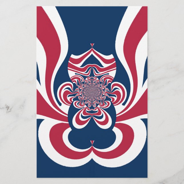 Red Blue Kaleidoscope Art Skriv ut (Framsida)