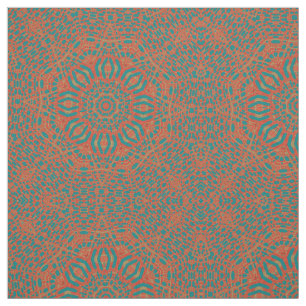 Red Blue Kaleidoscope Geometric Print Mönster Fabr Tyg