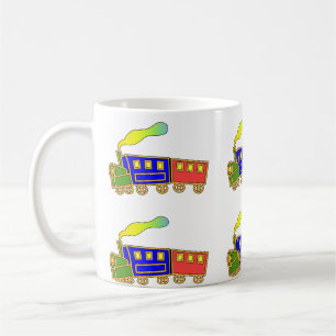 Red Blue Kids Choo Choo Tåg Mjölk Juice Mugg