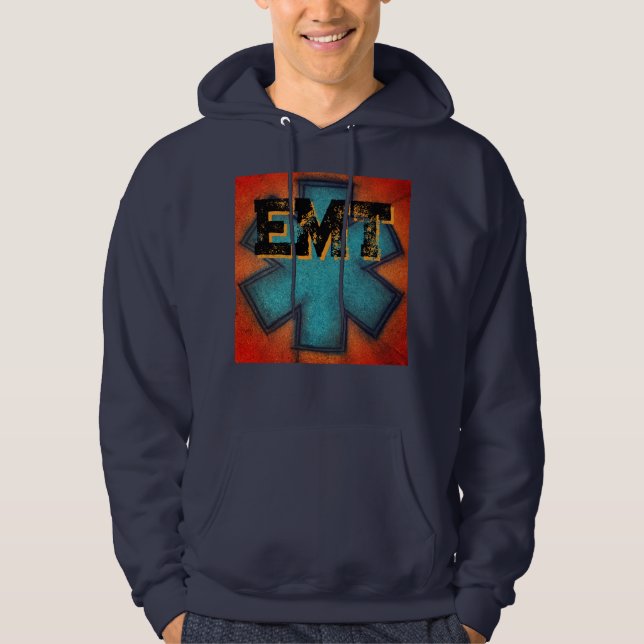 Red/Blue Manar EMT hoodie (Framsida)