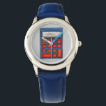Red Blue Math Teacher Mathematics Calculator Watch Armbandsur<br><div class="desc">Innehåller en originalmarkörillustration av en räknare. Perfekt för din favoritmatematiklärare eller matematikentusiast!</div>